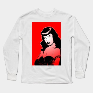 Bettie | Pin-up | Pop Art Long Sleeve T-Shirt